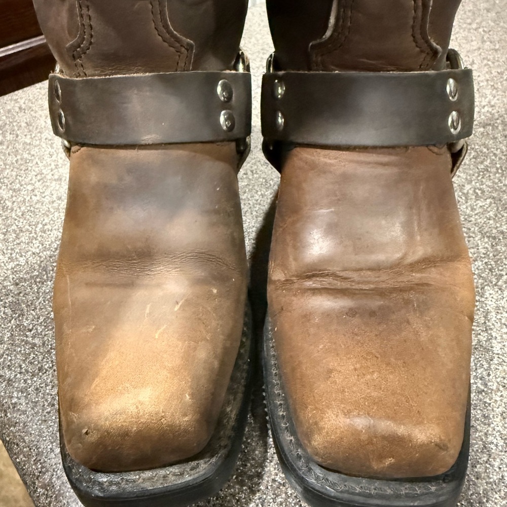 Double H Brown Leather Women's Boots - Picture 6 of 8